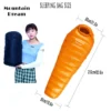 Winter Down Sleeping Bag Adult Mummy White Goose Down Warm Sleeping Bag Three Seasons Suitable For Camping Trips - Image 5