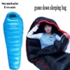 Winter Down Sleeping Bag Adult Mummy White Goose Down Warm Sleeping Bag Three Seasons Suitable For Camping Trips - Image 6